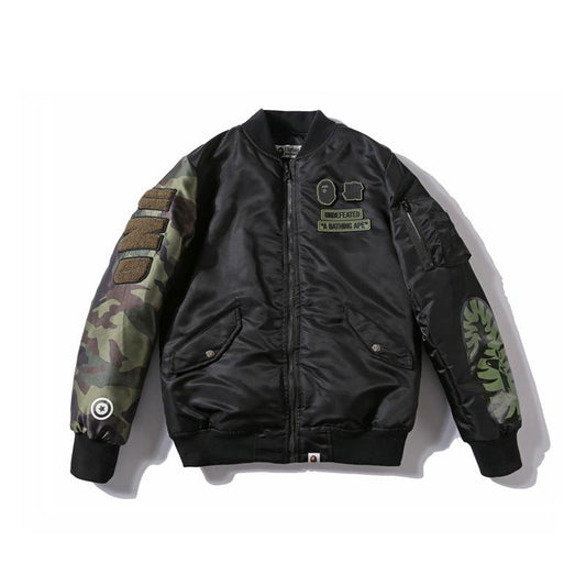 Bathing Ape Coat Autumn and Winter Fashion Brand Camouflage Sleeve Thickened Men's Casual Cotton-Padded Clothes Coat