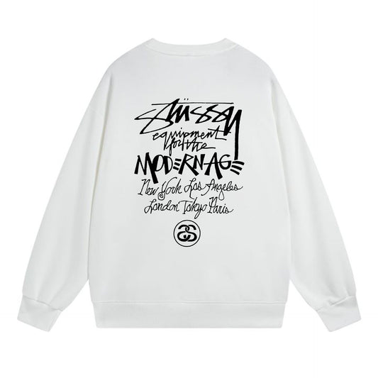 Stussy Sweatshirts Crew Neck Fleece Sweater