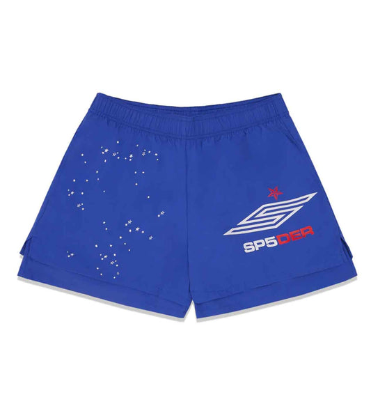 Sp5der Pro Double Layer Shorts Blue